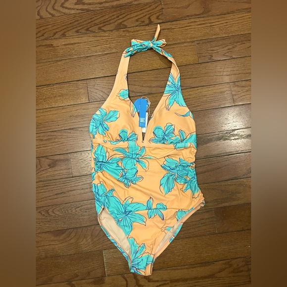 Cupshe Other - CupShe Halter One Piece Swimsuit Tummy Control Blooming Flowers - Size 0X